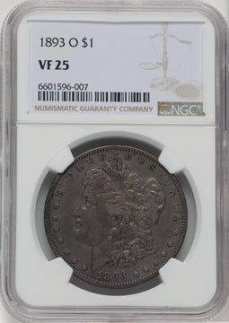 1893-O $1 Morgan Dollar NGC VF25