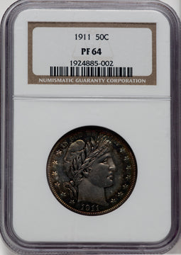 1911 50C Proof Barber Half Dollar NGC PR64