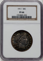 1911 50C Proof Barber Half Dollar NGC PR64