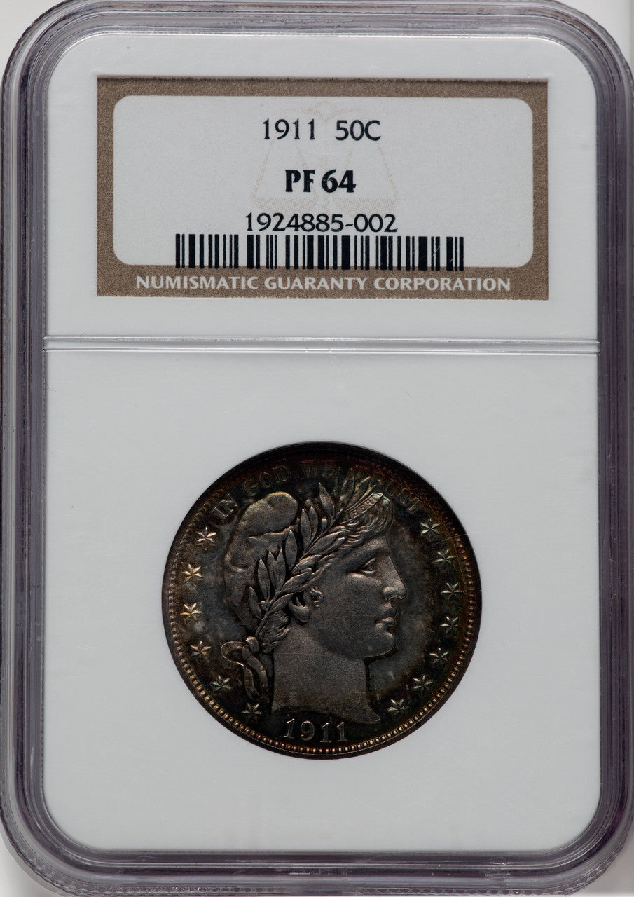 1911 50C Proof Barber Half Dollar NGC PR64