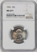 1952 25C NGC Plus Washington Quarter NGC MS67+