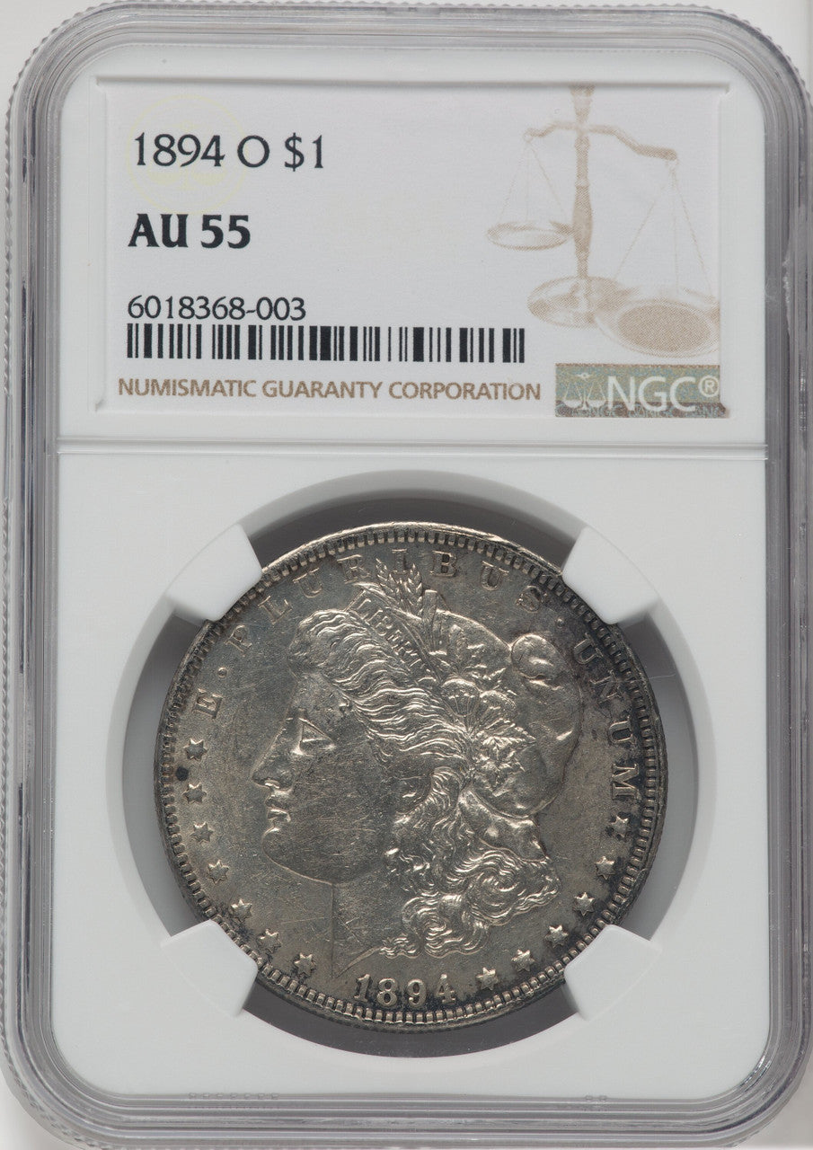 1894-O $1 Morgan Dollar NGC AU55