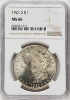 1921-S $1 Morgan Dollar NGC MS66