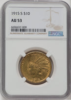 1915-S $10 Indian Eagle NGC AU53