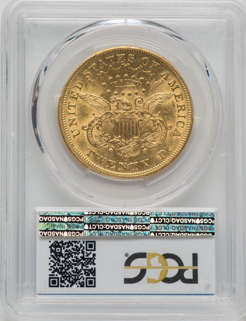 1869-S $20 Liberty Double Eagle PCGS AU58