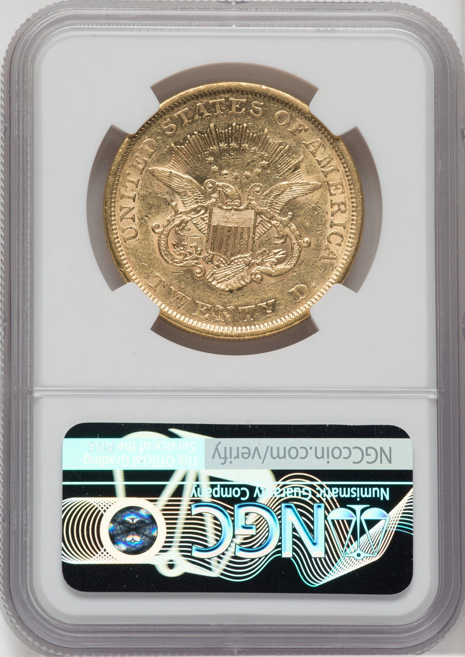 1853 $20 Liberty Double Eagle NGC AU50