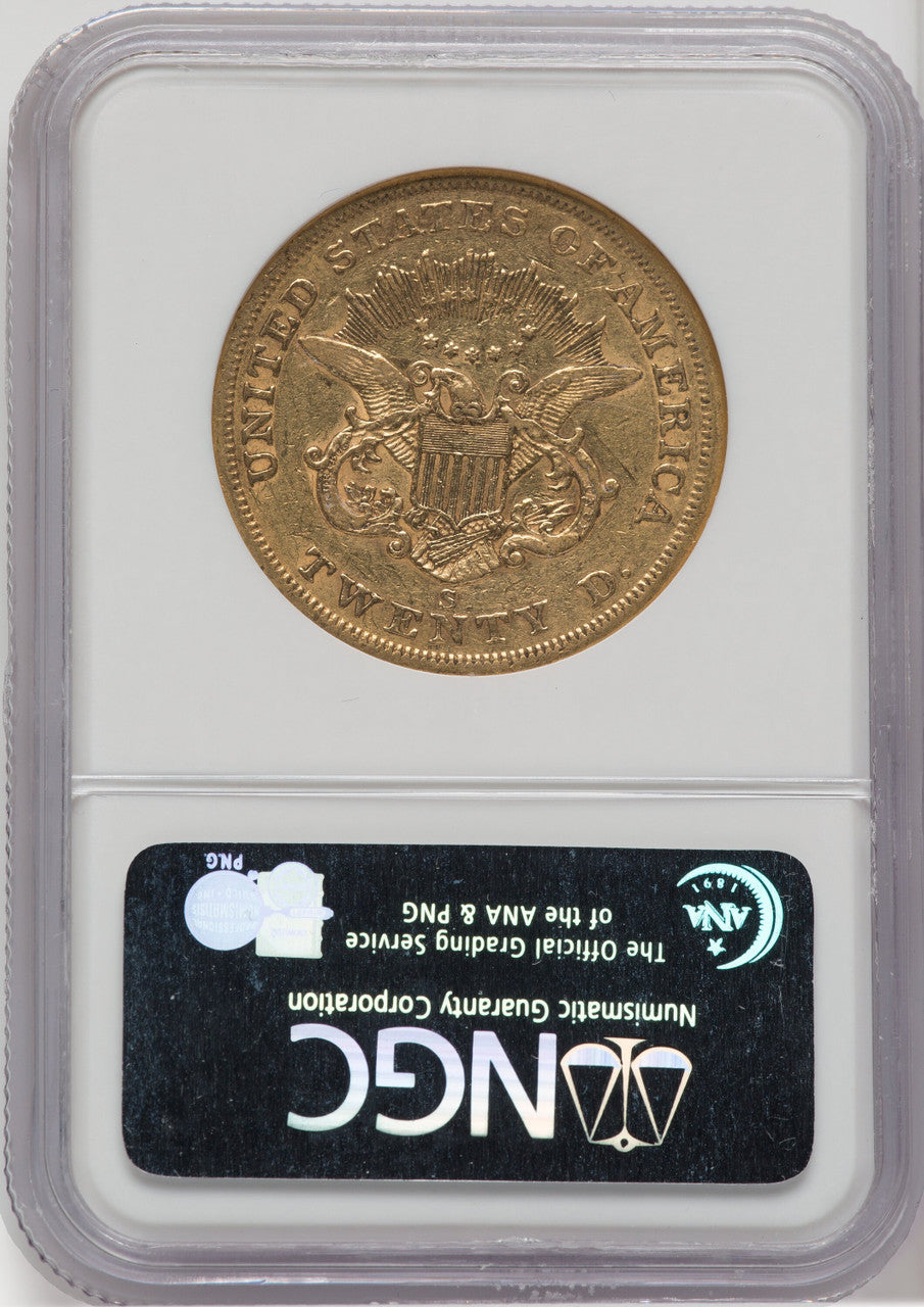 1857-S $20 Liberty Double Eagle NGC XF45