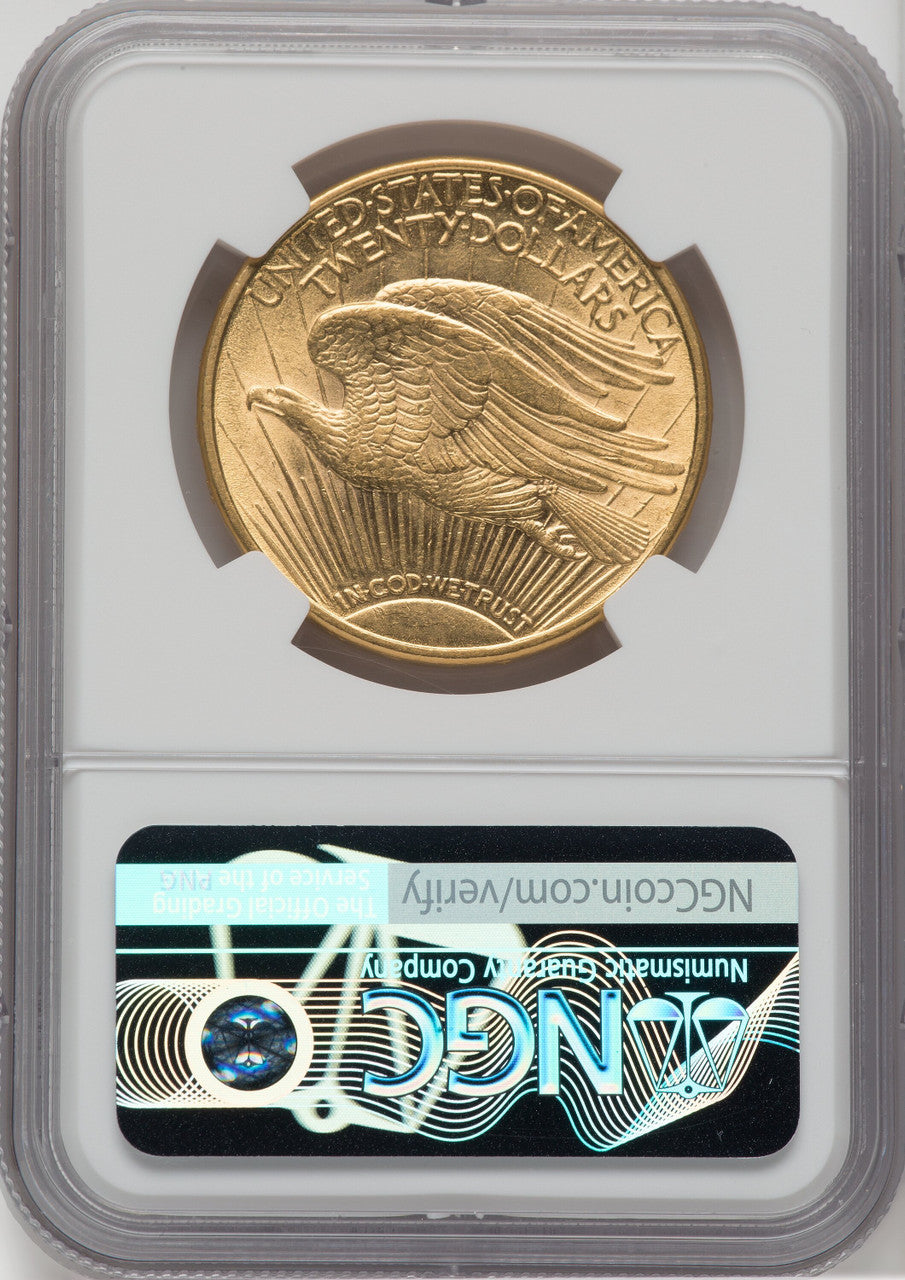 1908-D $20 MOTTO Saint-Gaudens Double Eagle NGC AU58