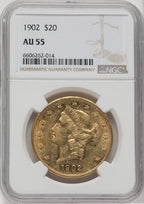 1902 $20 Liberty Double Eagle NGC AU55