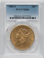 1883-S $20 Liberty Double Eagle PCGS MS61