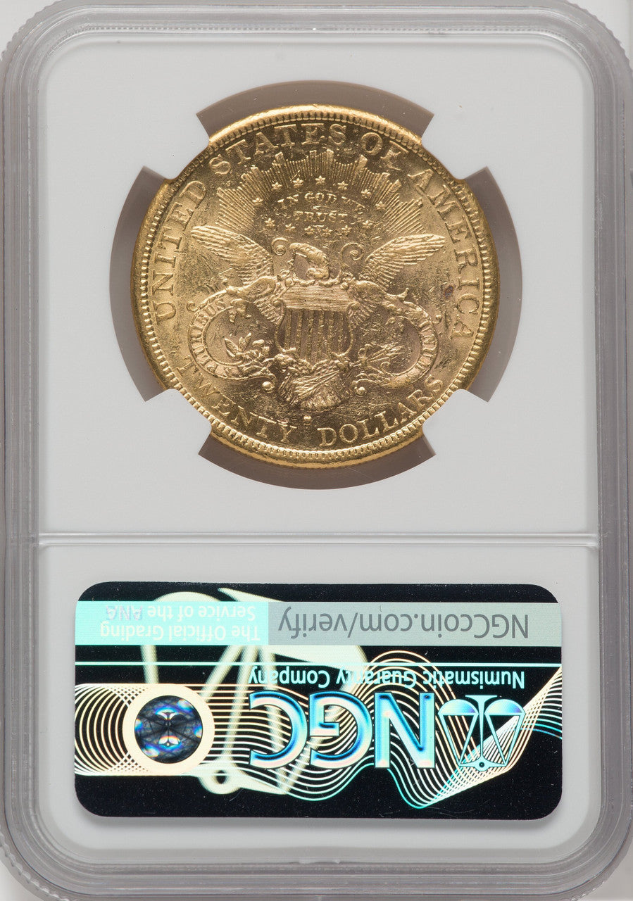 1882-S $20 Liberty Double Eagle NGC AU55