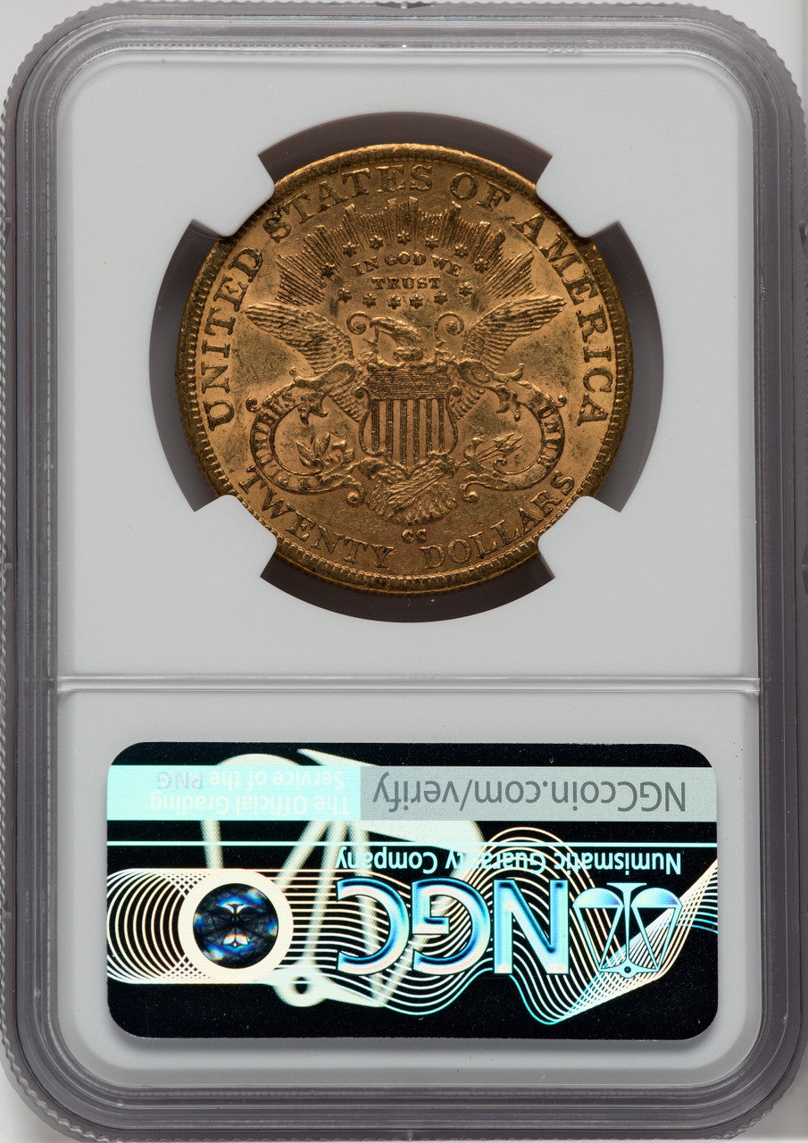 1884-CC $20 Liberty Double Eagle NGC AU55