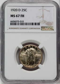 1920-D 25C FH Standing Liberty Quarter NGC MS67