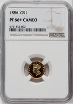 1886 G$1 CA NGC Plus Proof Gold Dollar NGC PR66+