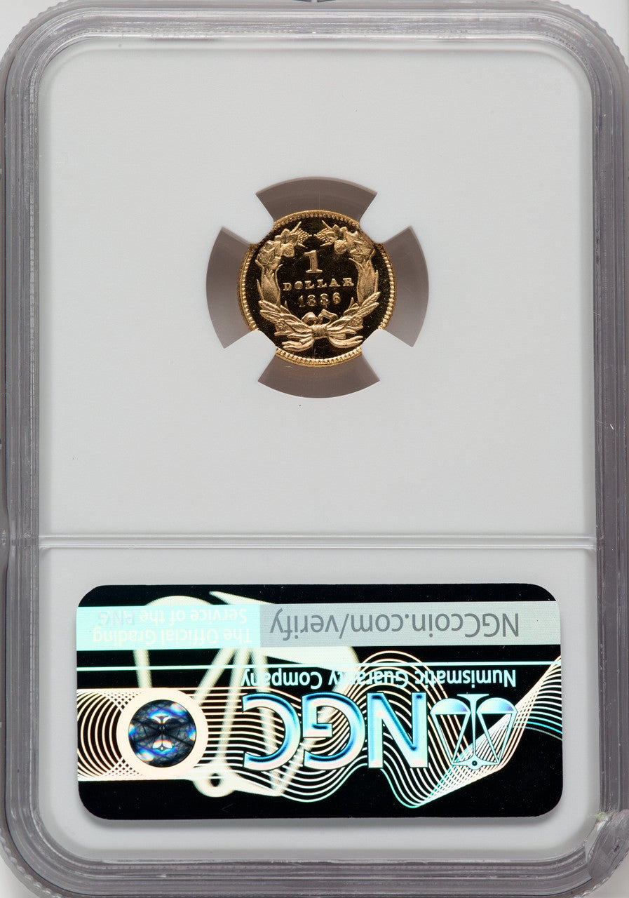 1886 G$1 CA NGC Plus Proof Gold Dollar NGC PR66+