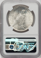 1922 $1 NGC Plus Peace Dollar NGC MS66+