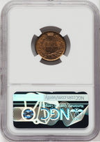 1864 Bronze No L RB NGC Plus Indian Cent NGC MS66+