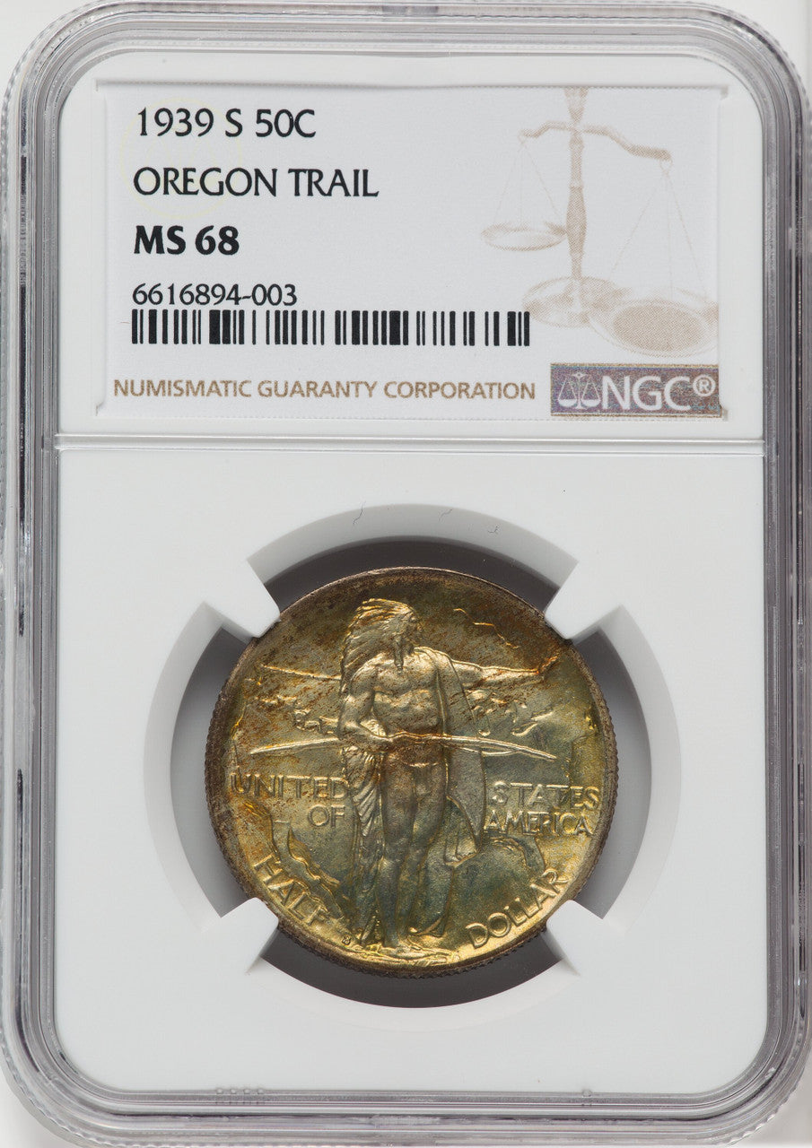 1939-S 50C Oregon Commemorative Silver NGC MS68