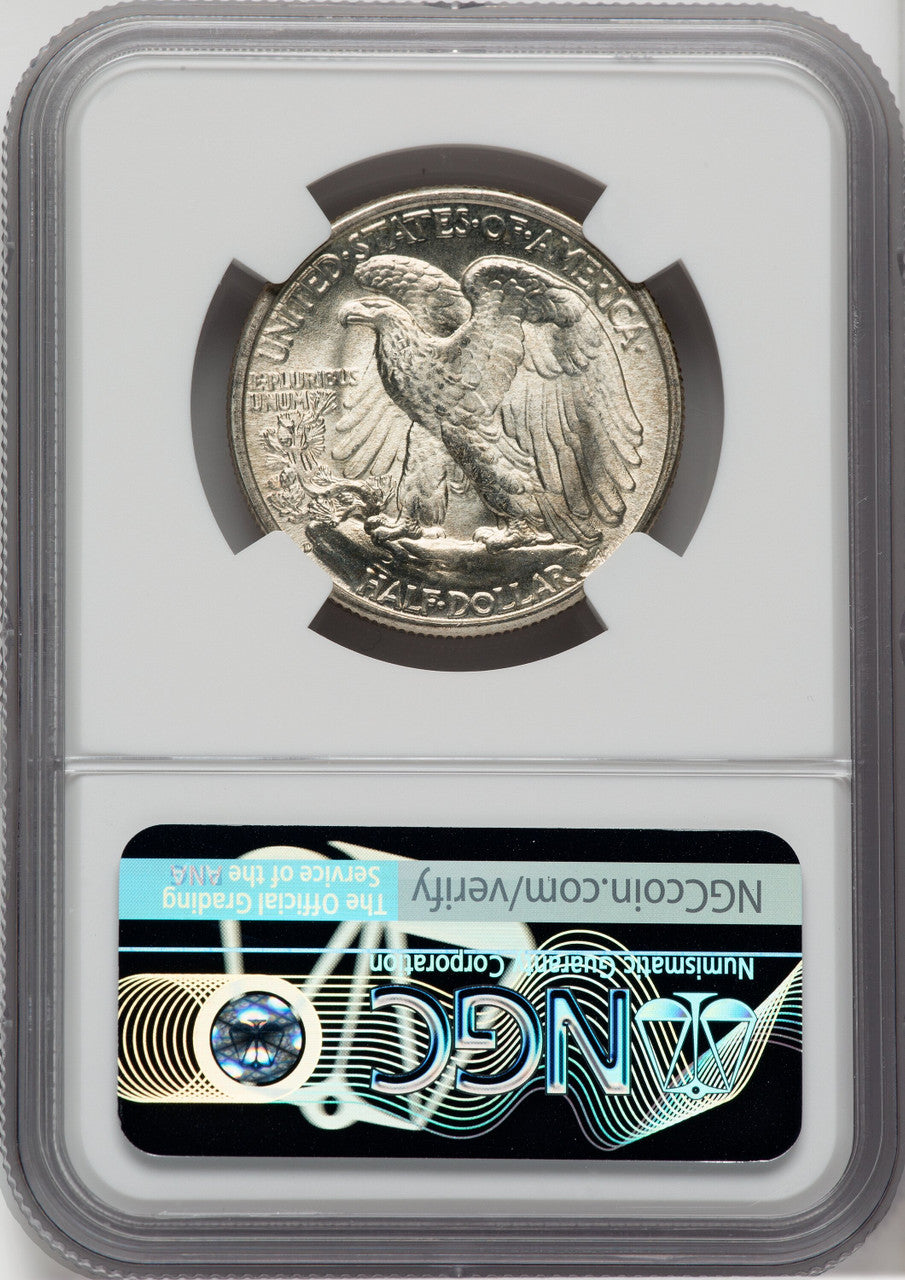 1947-D 50C Walking Liberty Half Dollar NGC MS67