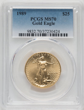 1989 $25 Half-Ounce Gold Eagle PCGS MS70