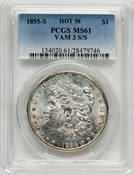 1895-S/S $1 VAM-3 Morgan Dollar PCGS MS61