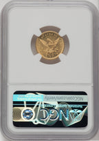 1877 $2.50 Liberty Quarter Eagle NGC MS61