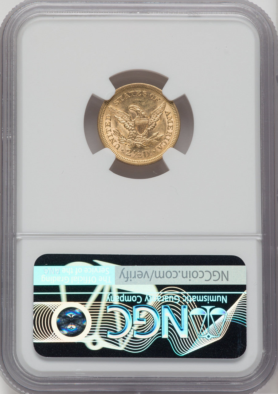 1854 $2.50 Liberty Quarter Eagle NGC MS61