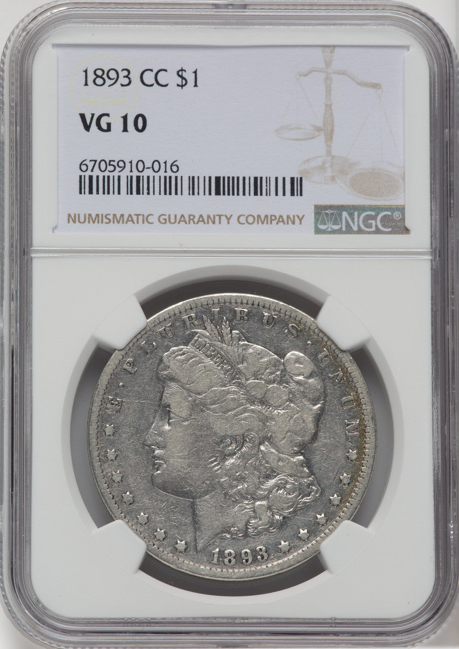 1893-CC $1 Morgan Dollar NGC VG10