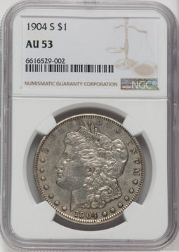 1904-S $1 Morgan Dollar NGC AU53