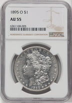 1895-O $1 Morgan Dollar NGC AU55