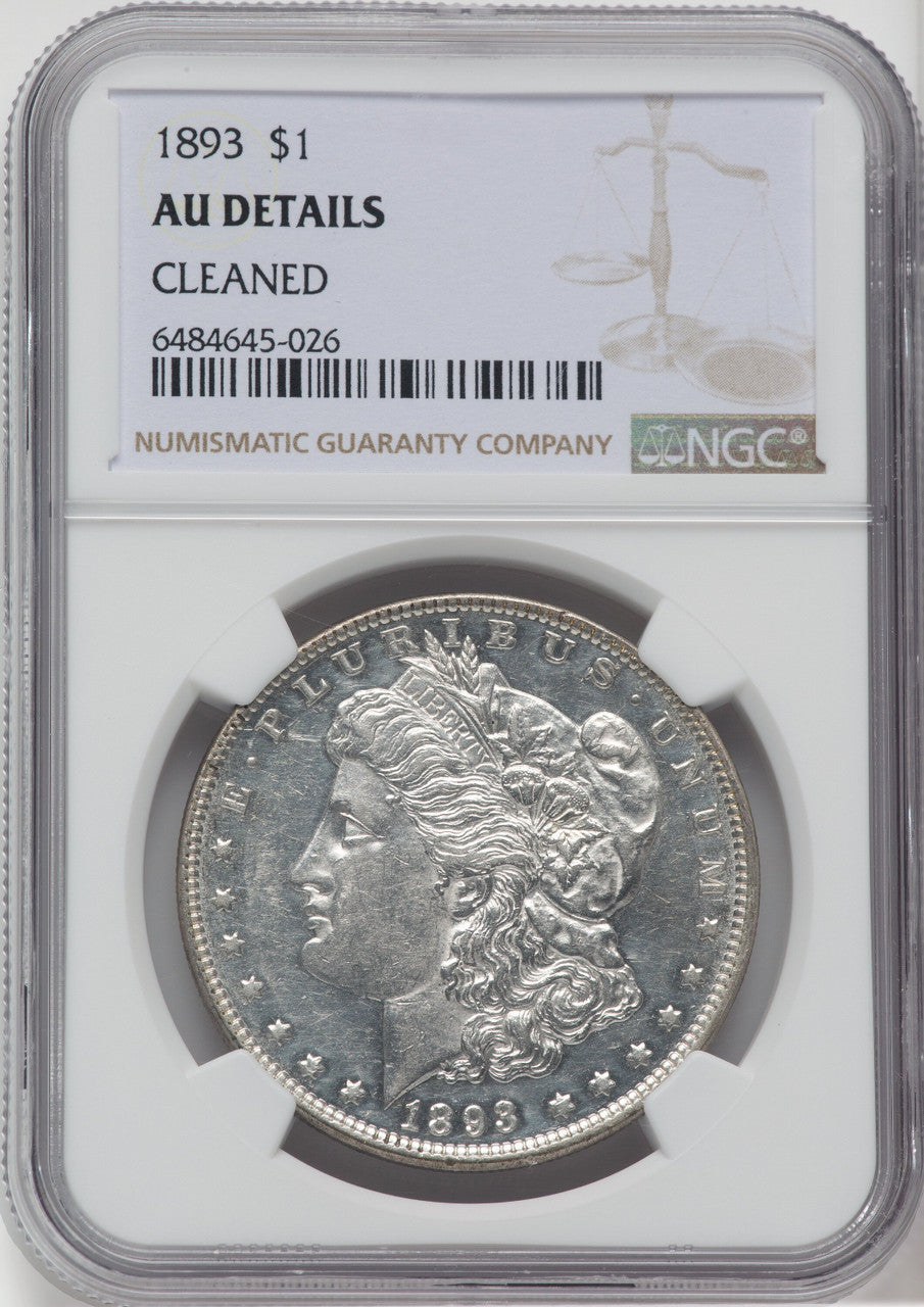 1893 $1 Morgan Dollar Details NGC AU50