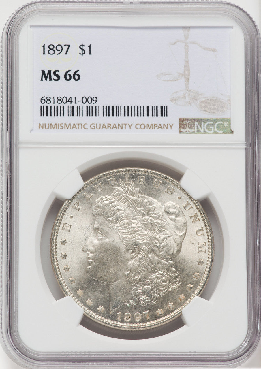 1897 $1 Morgan Dollar NGC MS66