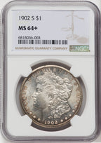 1902-S $1 NGC Plus Morgan Dollar NGC MS64+