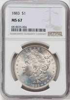 1883 $1 Morgan Dollar NGC MS67