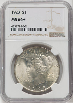 1923 $1 Peace Dollar NGC MS66+