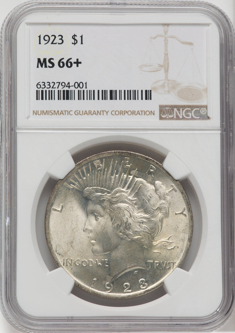 1923 $1 Peace Dollar NGC MS66+