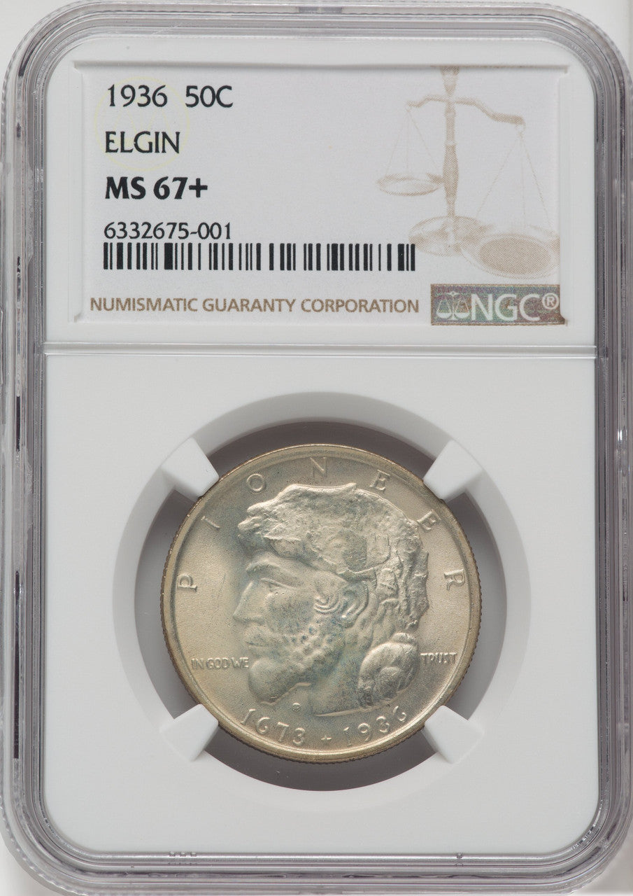 1936 50C Elgin NGC Plus Commemorative Silver NGC MS67+