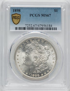 1898 $1 Morgan Dollar PCGS MS67