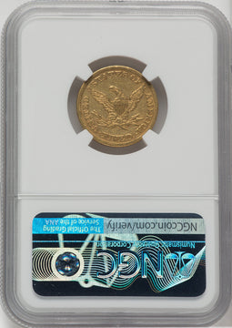 1860 $5 Liberty Half Eagle Details NGC AU50