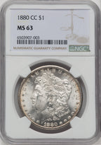 1880-CC $1 Morgan Dollar NGC MS63
