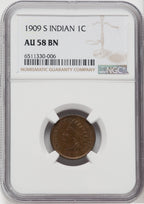 1909-S 1C Indian BN Indian Cent NGC AU58