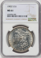 1902-S $1 Morgan Dollar NGC MS61