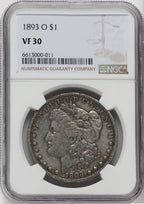 1893-O $1 Morgan Dollar NGC VF30