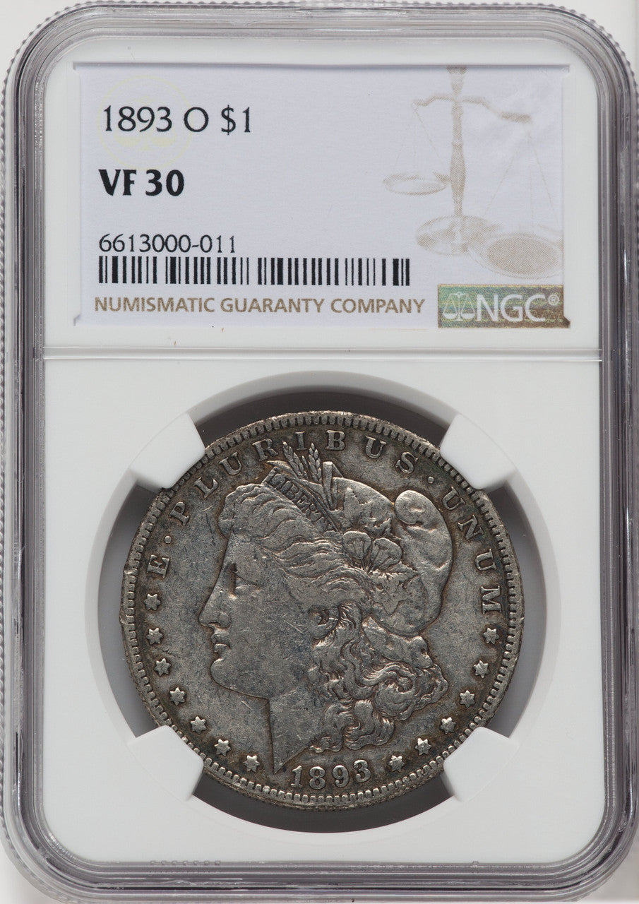 1893-O $1 Morgan Dollar NGC VF30