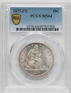 1877-CC 50C Seated Half Dollar PCGS MS64