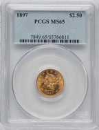 1897 $2.50 Liberty Quarter Eagle PCGS MS65