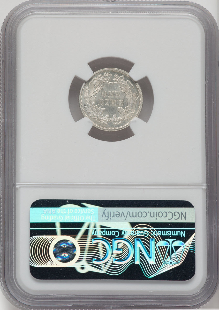 1861 10C Seated Dime NGC MS66