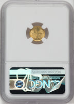 1849 G$1 Gold Dollar NGC MS65