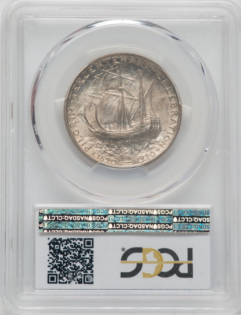 1921 50C Pilgrim Commemorative Silver PCGS MS66