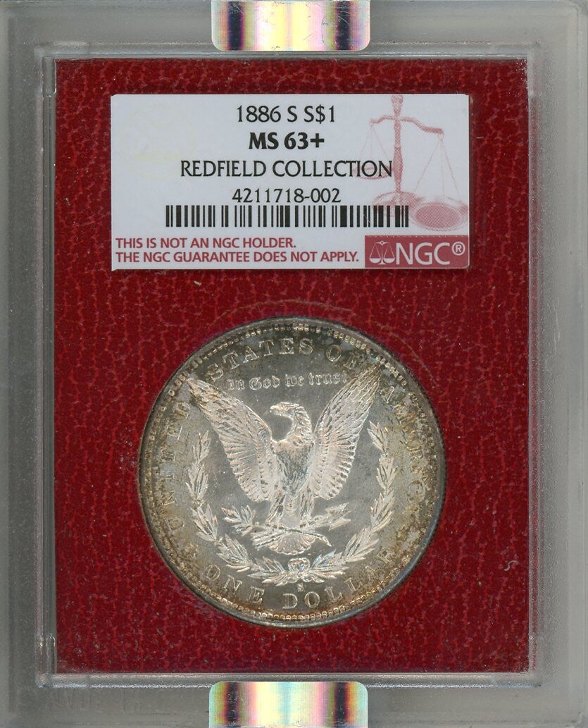 1886-S $1 NGC Plus Morgan Dollar NGC MS63+